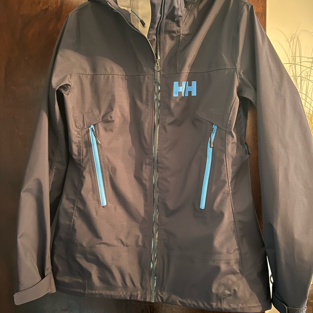 Helly Hansen Gray Utility Jacket with Blue Accents